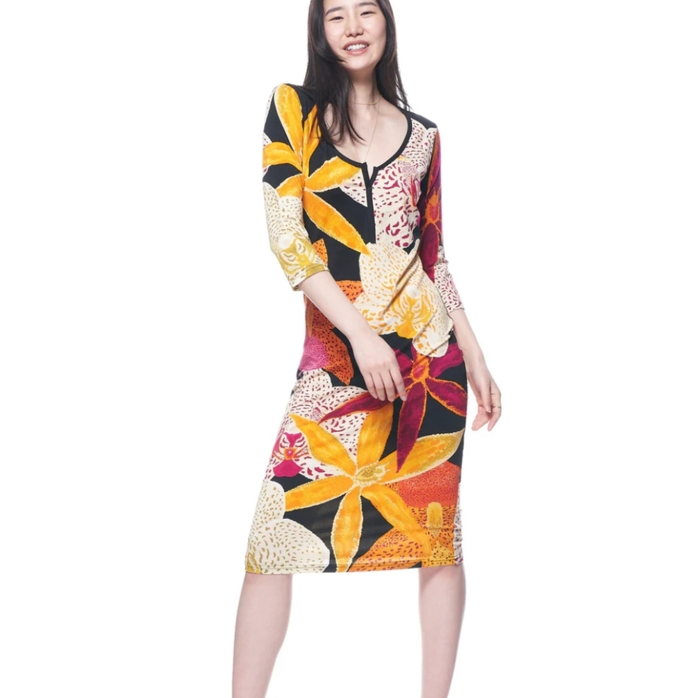 NWT The Kit by Daniel Vosovic Gisella Dress in Bali Orchids size small